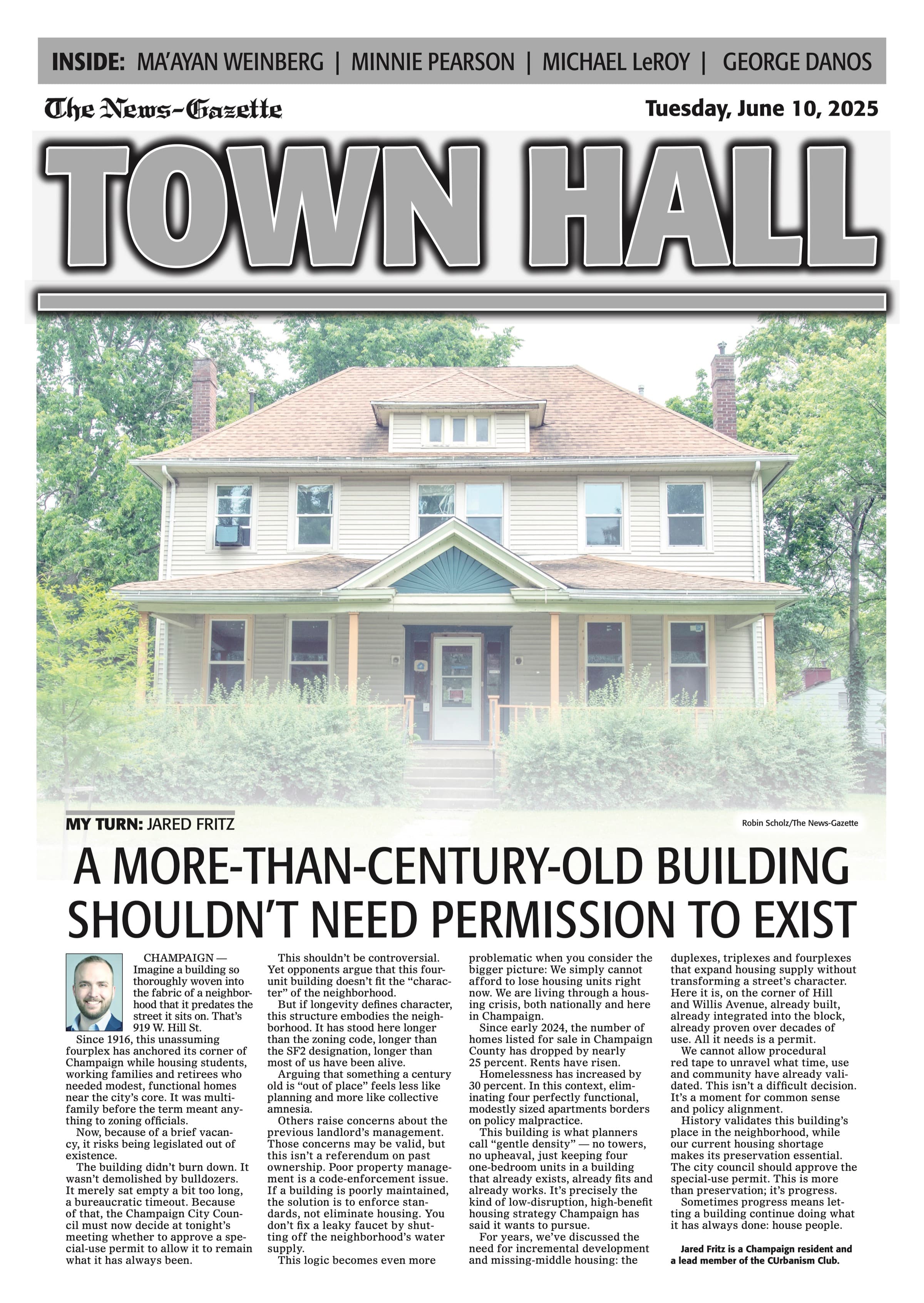 Featured publication: My Turn | A century-old building shouldn't need permission to exist